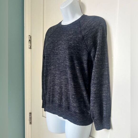 Vince Women’s Wool Linen Blend Navy Blue Crewneck Cozy Sweater size Small - Picture 9 of 11